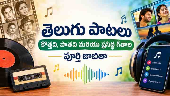 తెలుగు పాటలు: కొత్తవి, పాతవి మరియు ప్రసిద్ధ గీతాల పూర్తి జాబితా