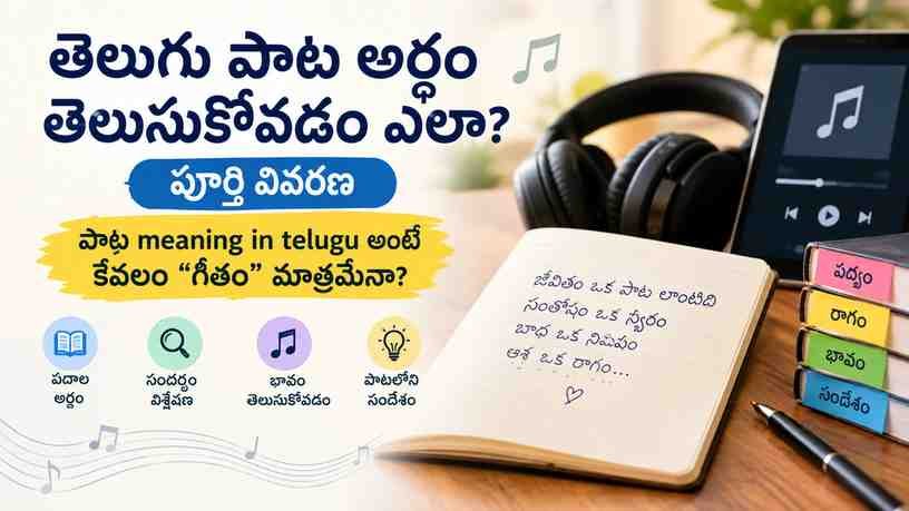 పాట meaning in telugu అంటే కేవలం “గీతం” మాత్రమేనా?